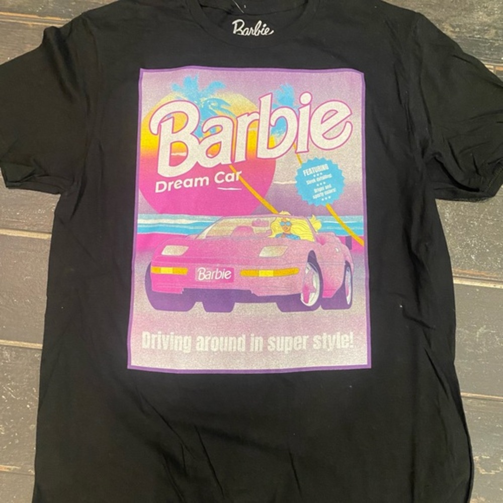 BARBIE dream car tshirt🩷" driving around in super style"unisex but men's sizing